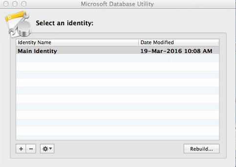 Microsoft Outlook Identity Mac